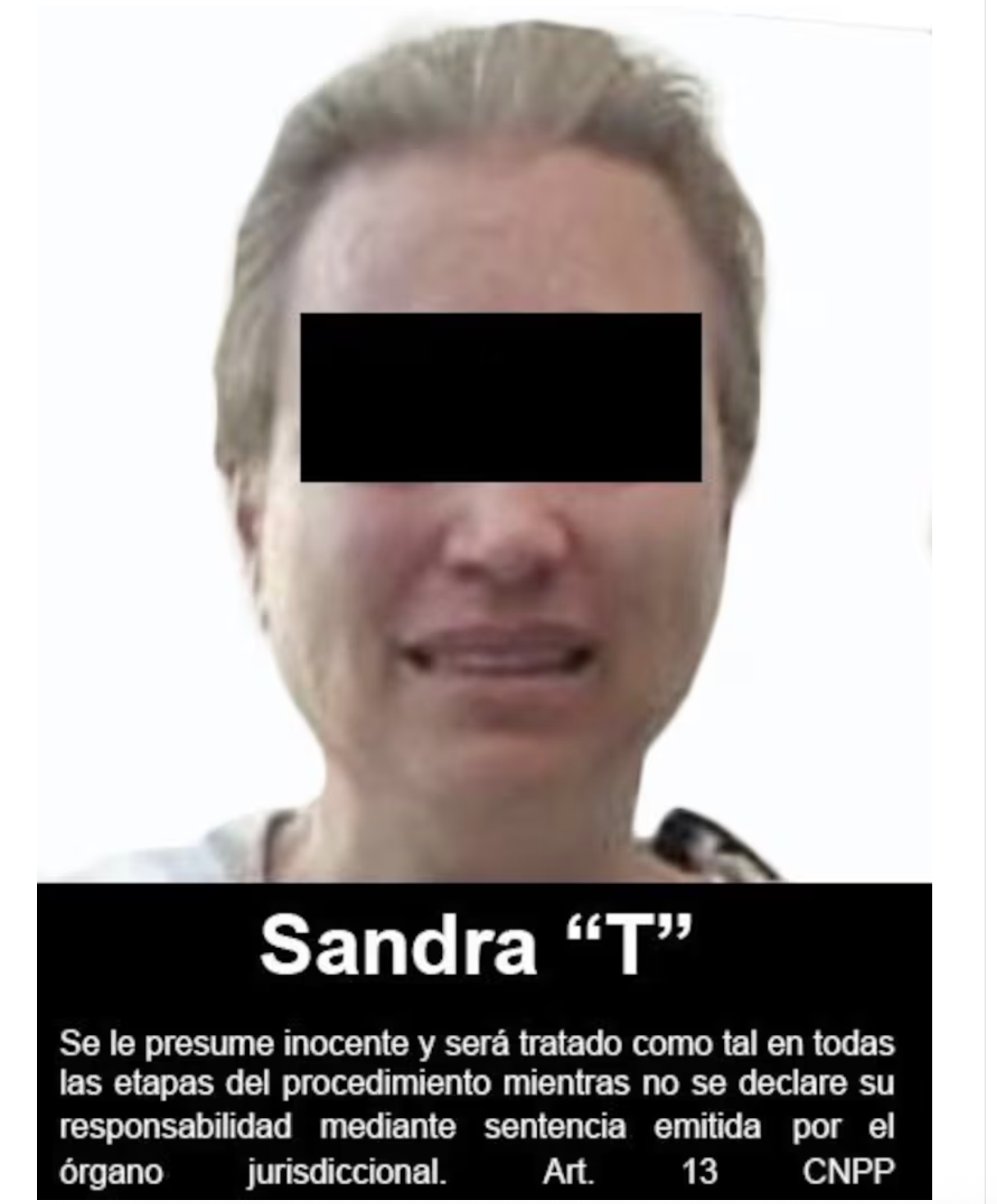 La Fiscalía General de la República (FGR) informó de la detención de Sandra Téllez, socia de la Guardería ABC en la que fallecieron 49 menores y decenas más resultaron heridos en 2009.